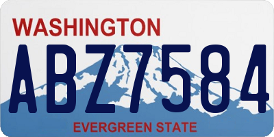 WA license plate ABZ7584