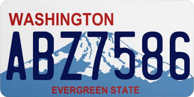 WA license plate ABZ7586
