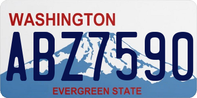 WA license plate ABZ7590