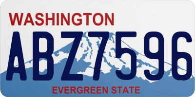 WA license plate ABZ7596