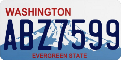 WA license plate ABZ7599