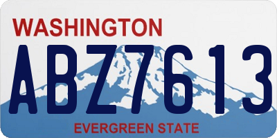WA license plate ABZ7613