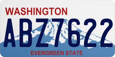 WA license plate ABZ7622