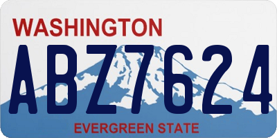 WA license plate ABZ7624