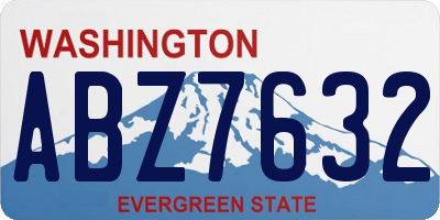 WA license plate ABZ7632