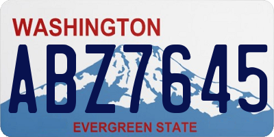 WA license plate ABZ7645