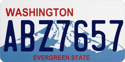 WA license plate ABZ7657
