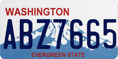 WA license plate ABZ7665