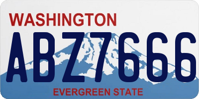 WA license plate ABZ7666