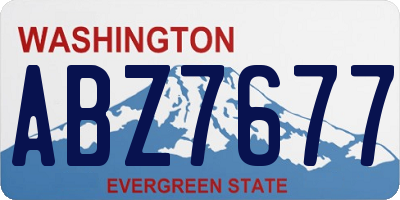 WA license plate ABZ7677
