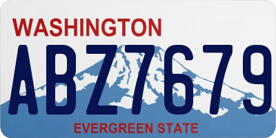 WA license plate ABZ7679