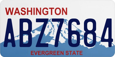 WA license plate ABZ7684