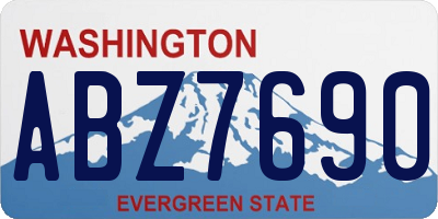 WA license plate ABZ7690