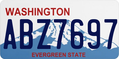 WA license plate ABZ7697
