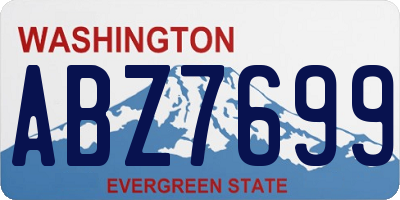WA license plate ABZ7699