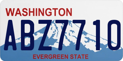 WA license plate ABZ7710