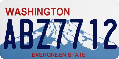 WA license plate ABZ7712
