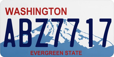 WA license plate ABZ7717