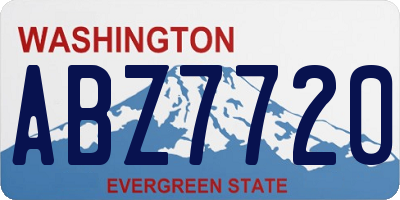 WA license plate ABZ7720