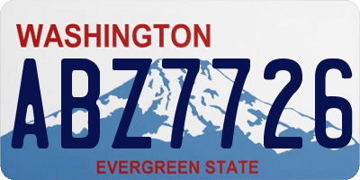 WA license plate ABZ7726