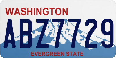 WA license plate ABZ7729