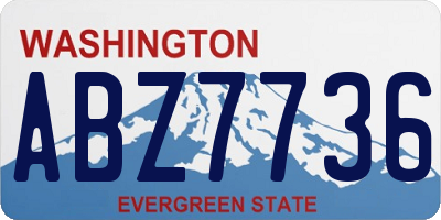WA license plate ABZ7736
