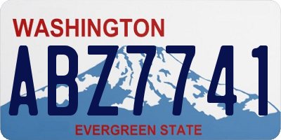 WA license plate ABZ7741