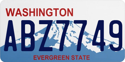 WA license plate ABZ7749