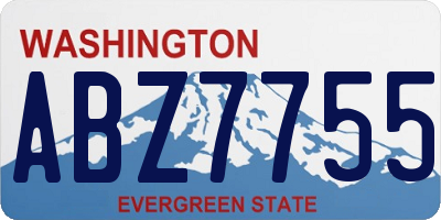 WA license plate ABZ7755