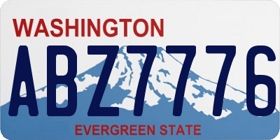 WA license plate ABZ7776