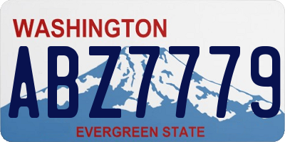 WA license plate ABZ7779