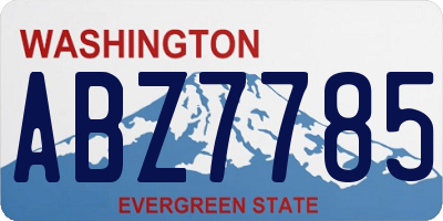 WA license plate ABZ7785