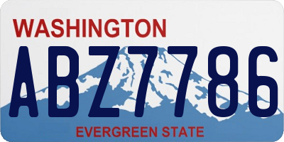 WA license plate ABZ7786