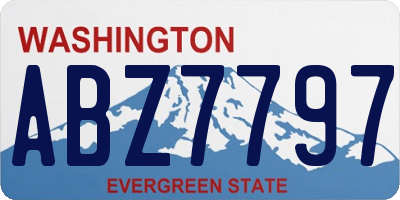 WA license plate ABZ7797