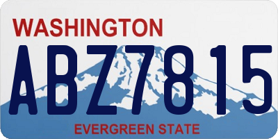 WA license plate ABZ7815