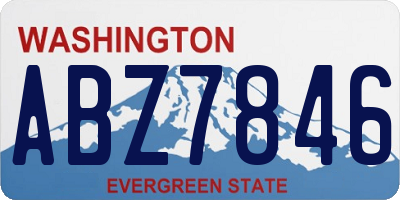 WA license plate ABZ7846