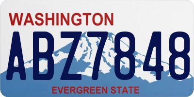 WA license plate ABZ7848