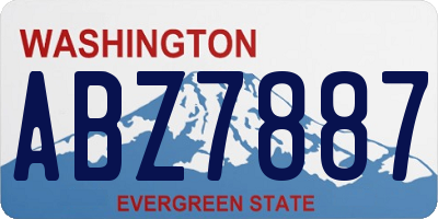 WA license plate ABZ7887