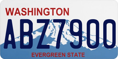 WA license plate ABZ7900