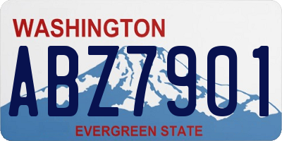 WA license plate ABZ7901
