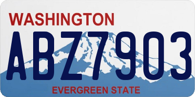 WA license plate ABZ7903