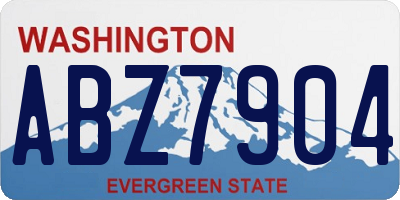WA license plate ABZ7904