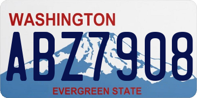 WA license plate ABZ7908