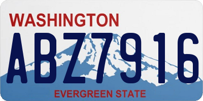 WA license plate ABZ7916
