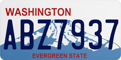 WA license plate ABZ7937