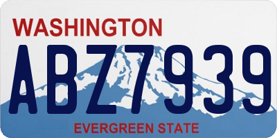 WA license plate ABZ7939