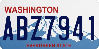 WA license plate ABZ7941