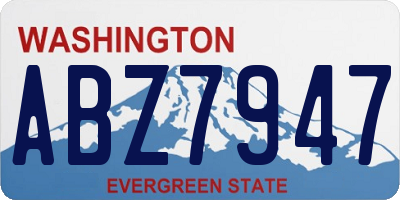 WA license plate ABZ7947