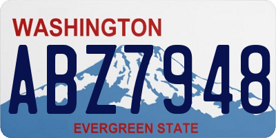 WA license plate ABZ7948