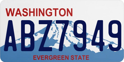 WA license plate ABZ7949